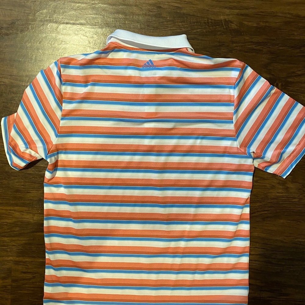 Adidas golf polo striped shirt